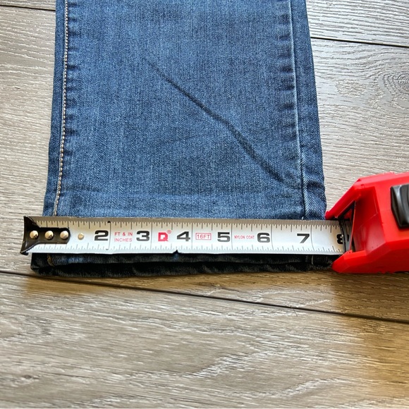 Eddie Bauer Flannel Lined Dark Wash Straight Denim Mens Blue Jeans 32x30 - Picture 6 of 14